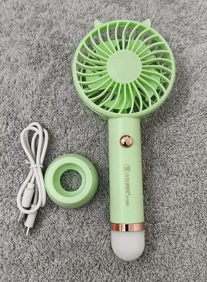 Jysuper 2320 model mini Rechargble fan with led light
