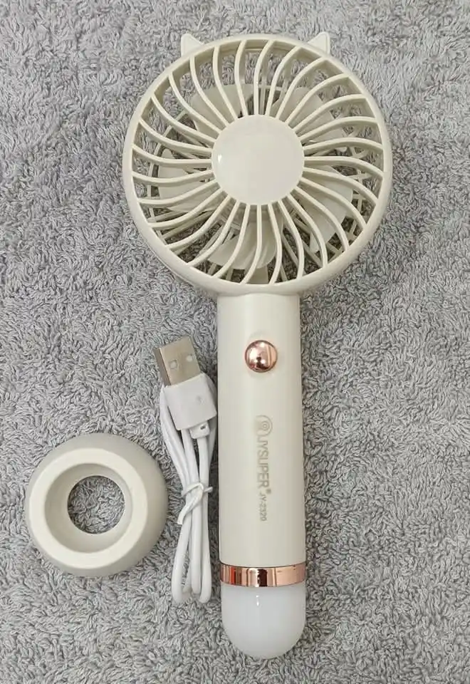 Jysuper 2320 model mini Rechargble fan with led light