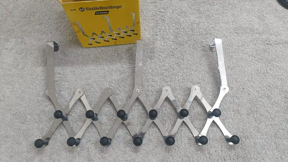 13 hooks portable ss door hanger